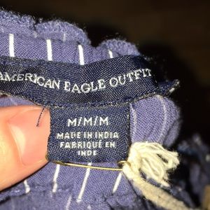 Blue stripped one sleeved top